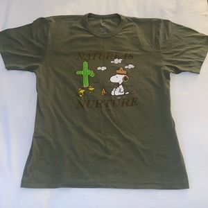 BAIT X SNOOPY X UPCYCLE MEN NATURE IS NURTURE TEE (GREEN / MOSS)